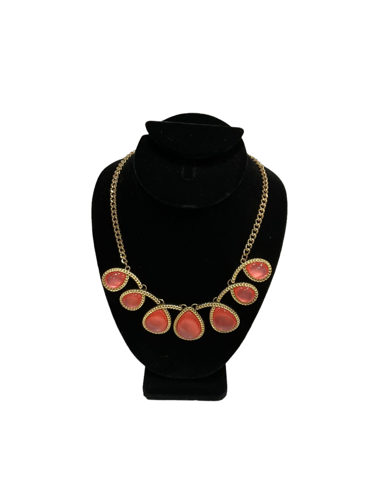 Gold & Orange Necklace Set Clothes Mentor