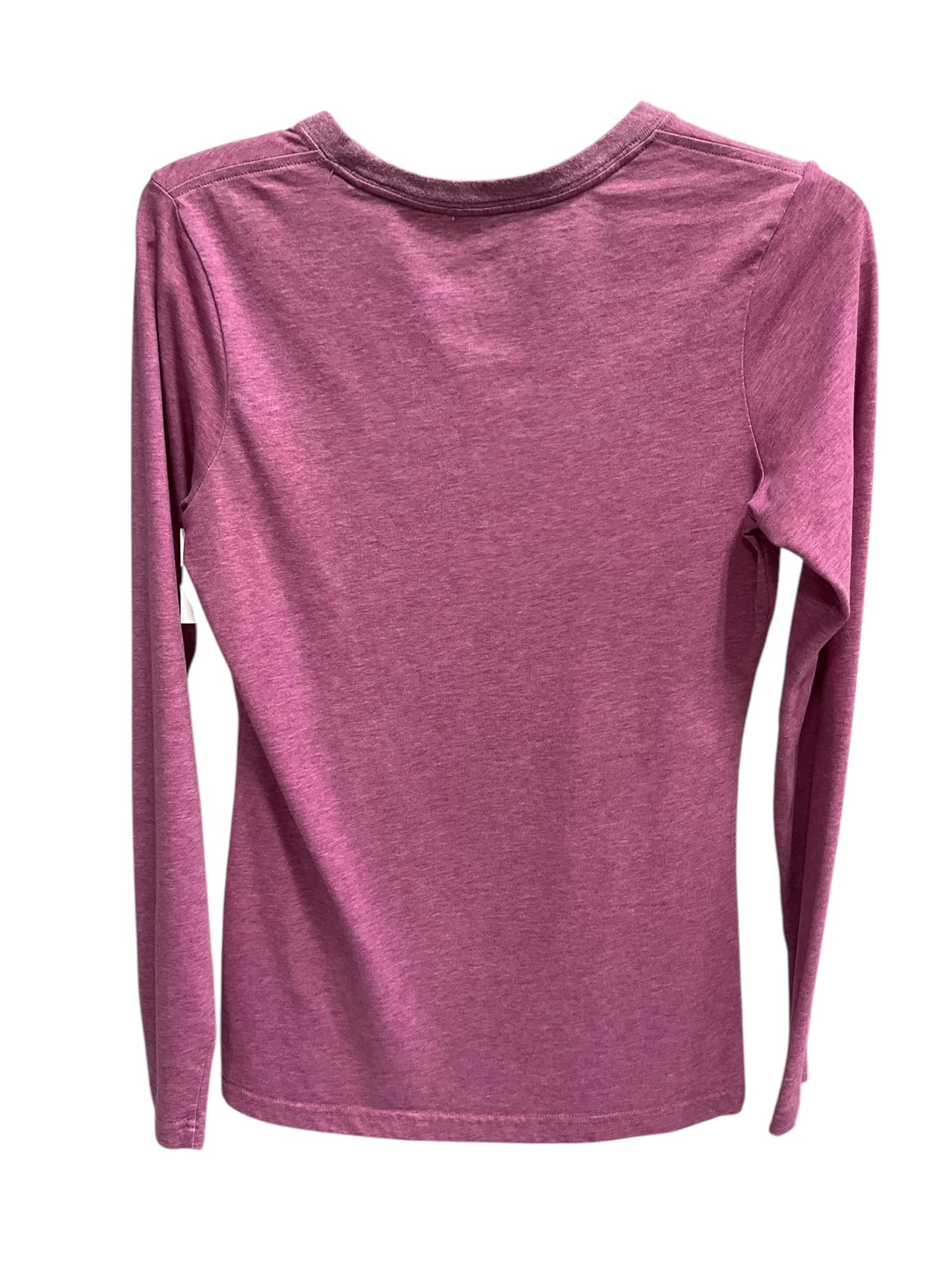 Athletic Top Long Sleeve Collar By Nike In Pink, Size: M