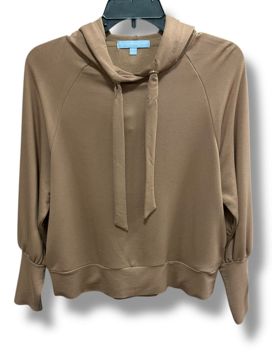 Athletic Top Long Sleeve Hoodie By Antonio Melani In Tan, Size: Xs