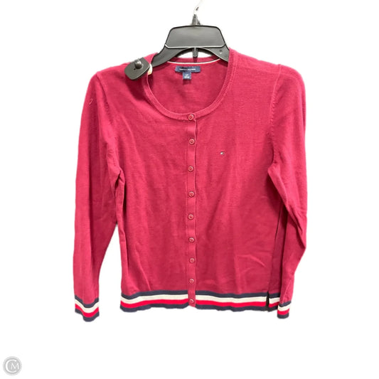 Sweater Cardigan By Tommy Hilfiger In Blue & Red & White, Size: Sp