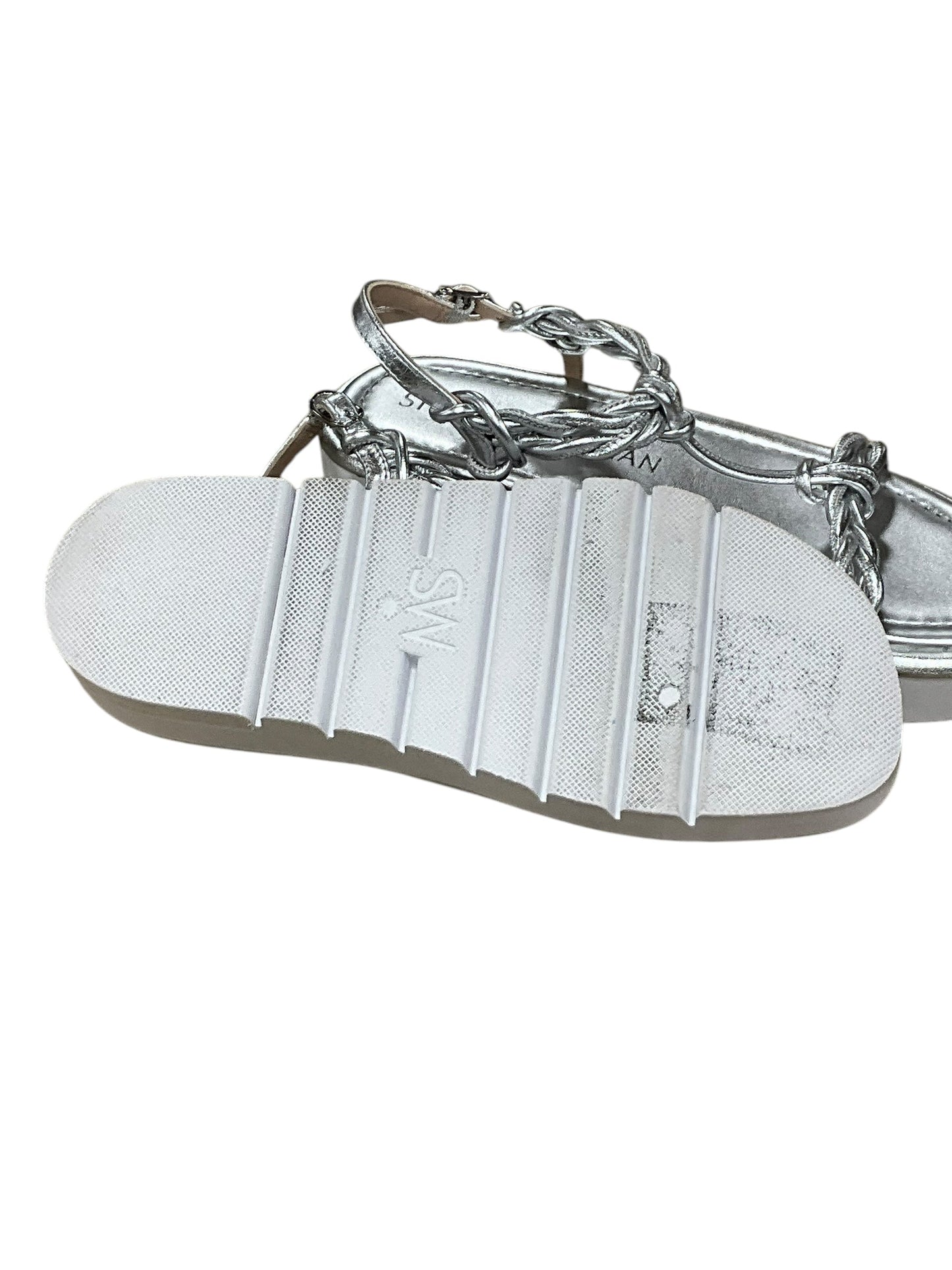 Sandals Designer By Stuart Weitzman In Grey, Size: 7