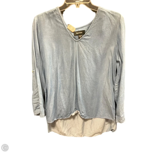 Top Long Sleeve Basic By Karen Kane In Blue Denim, Size: S