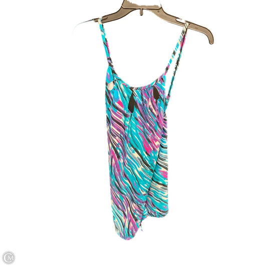 Swimsuit Top By Clothes Mentor In Blue & White, Size: 16