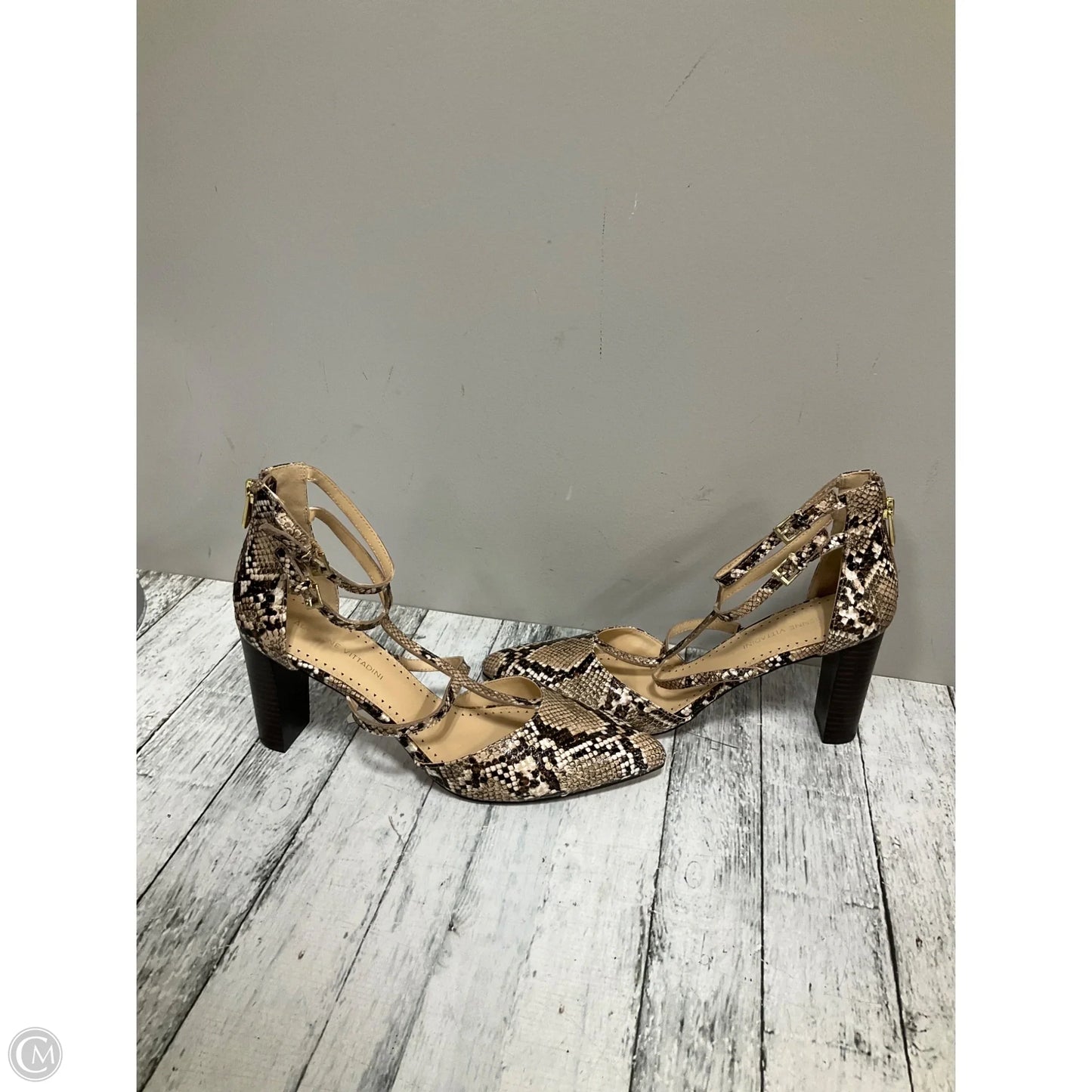 Shoes Heels Block By Adrienne Vittadini In Animal Print, Size: 9.5