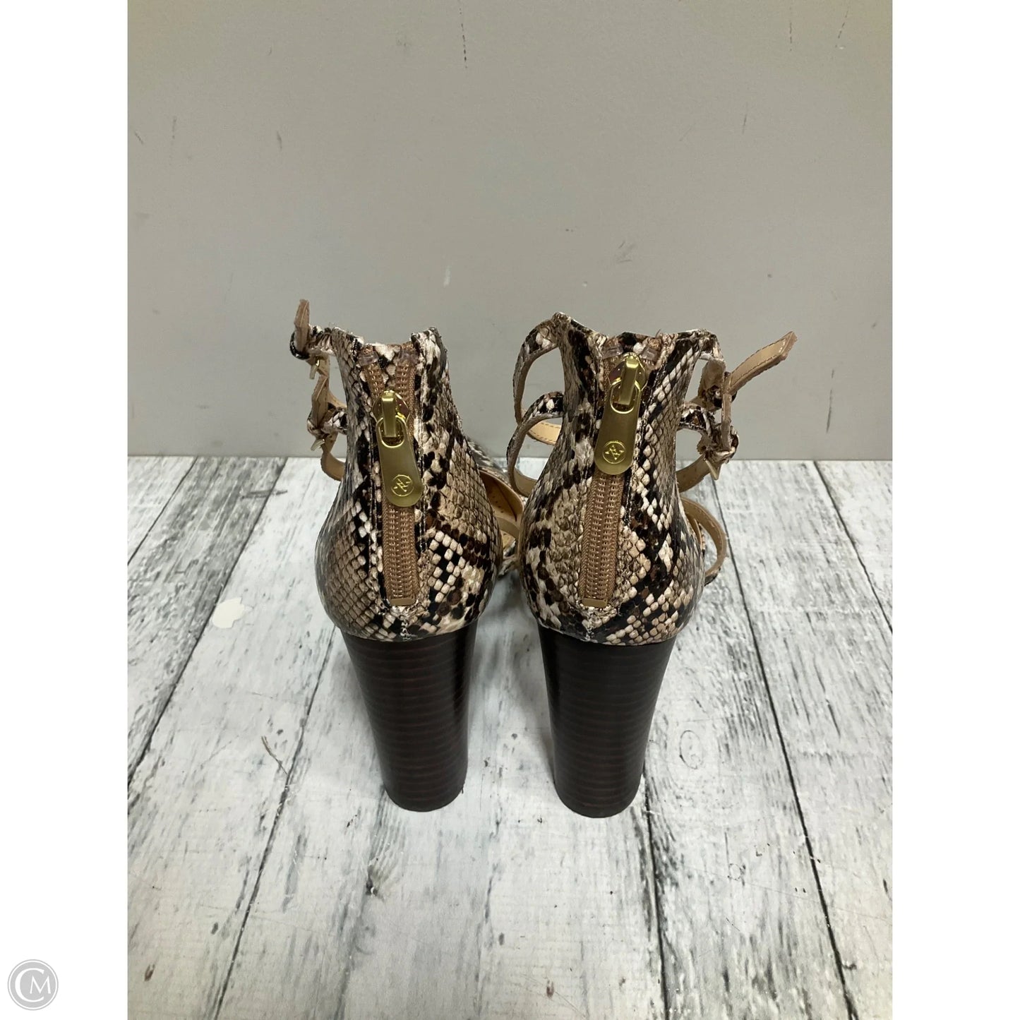 Shoes Heels Block By Adrienne Vittadini In Animal Print, Size: 9.5