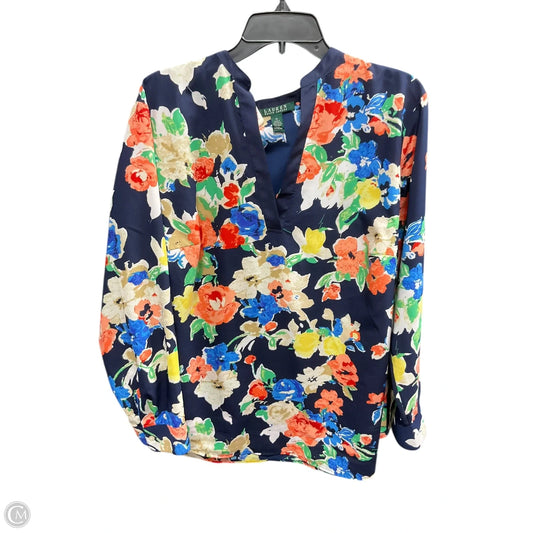 Top Long Sleeve By Lauren By Ralph Lauren In Multi-colored, Size: 1x