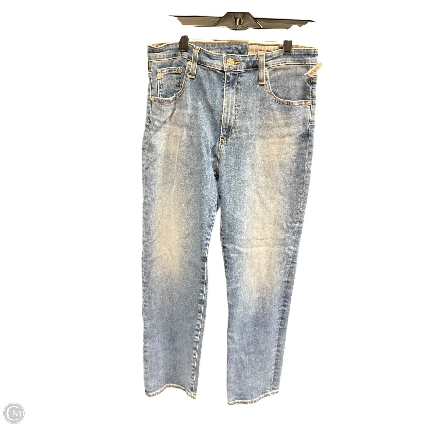 Jeans Straight By Adriano Goldschmied In Blue Denim, Size: 10