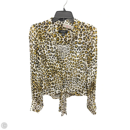 Top Long Sleeve Basic By Karen Kane In Animal Print, Size: S