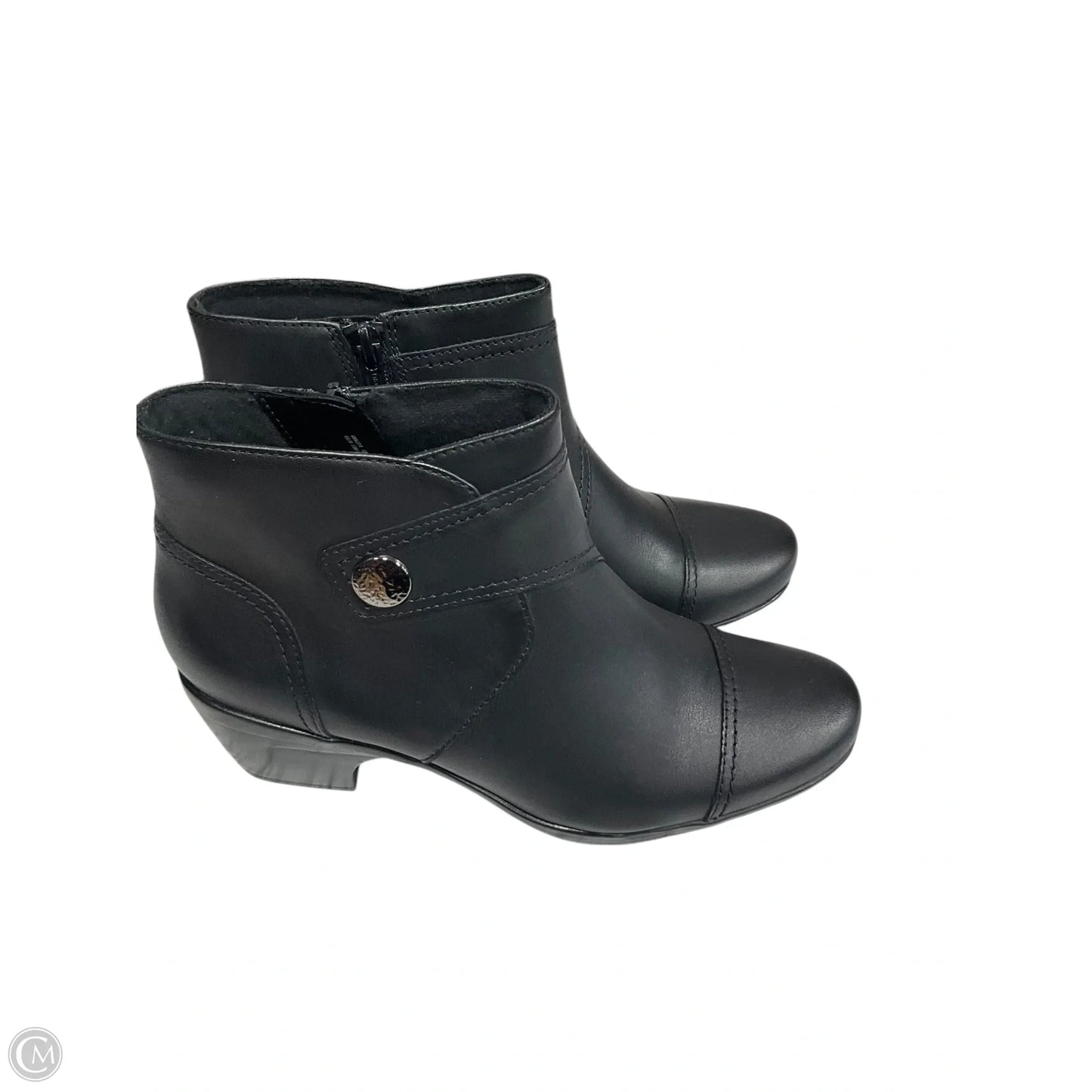 Boots Ankle Heels By Clarks In Black, Size: 7