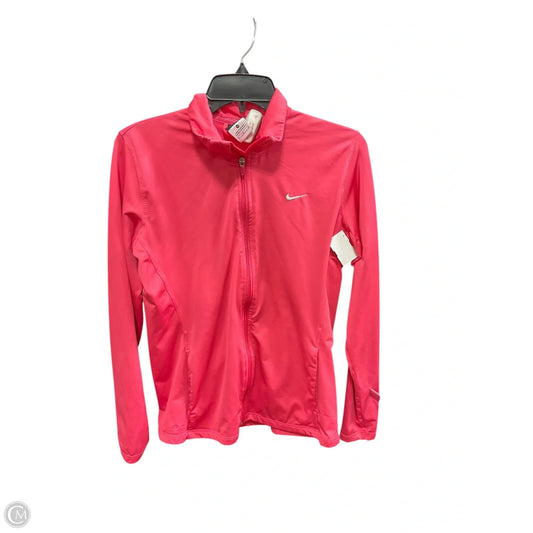 Athletic Jacket By Nike Apparel In Pink, Size: M