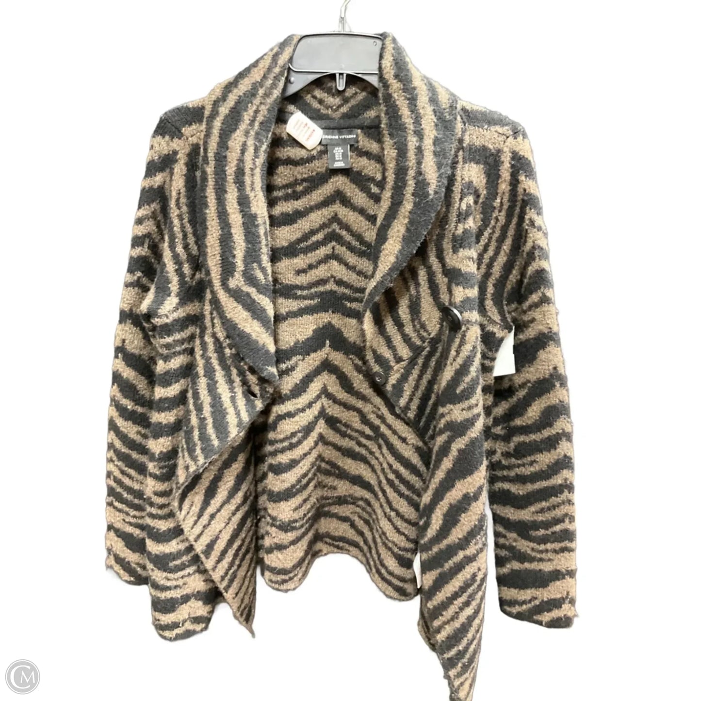 Sweater By Adrienne Vittadini In Zebra Print, Size: M