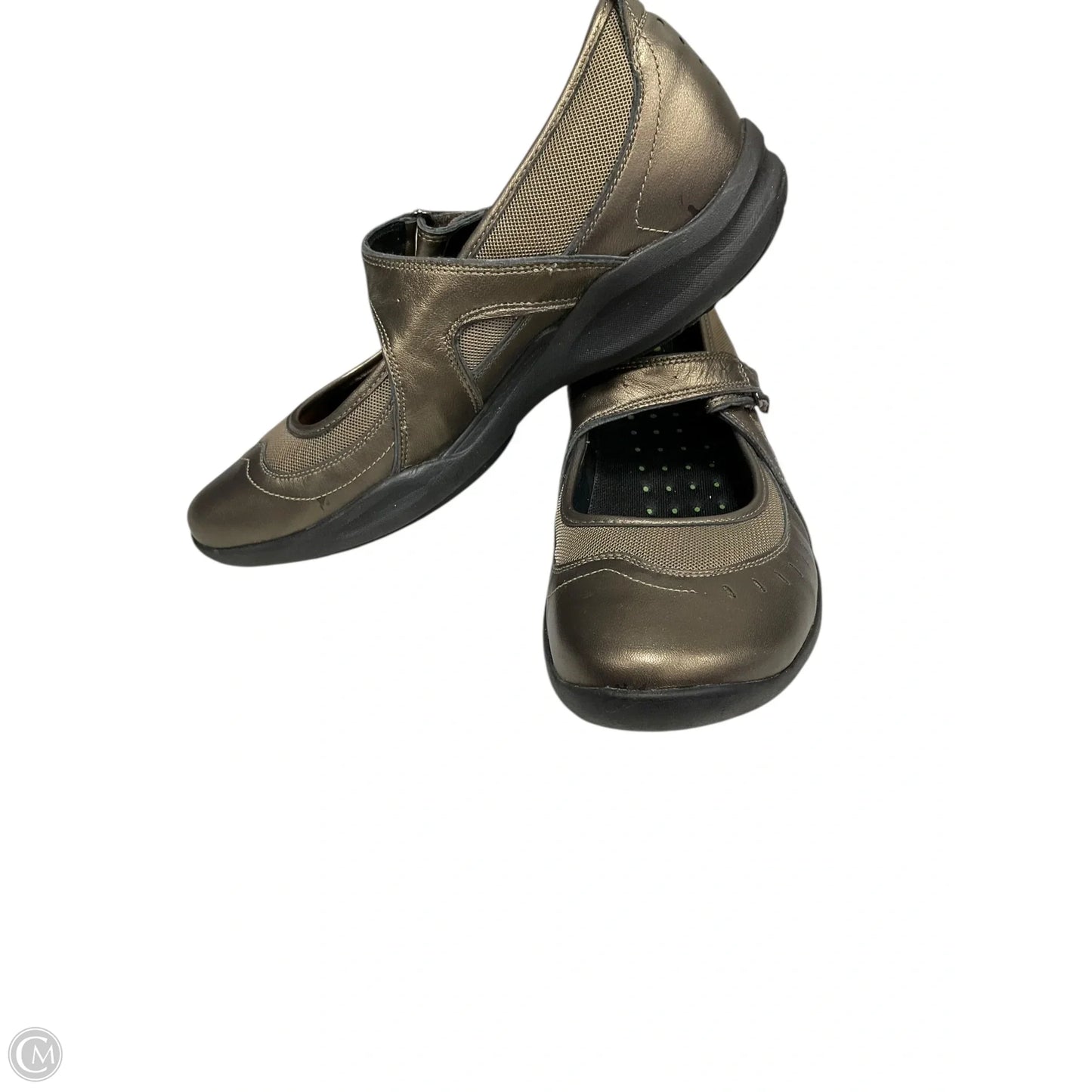 Shoes Heels Block By Clarks In Gold, Size: 10