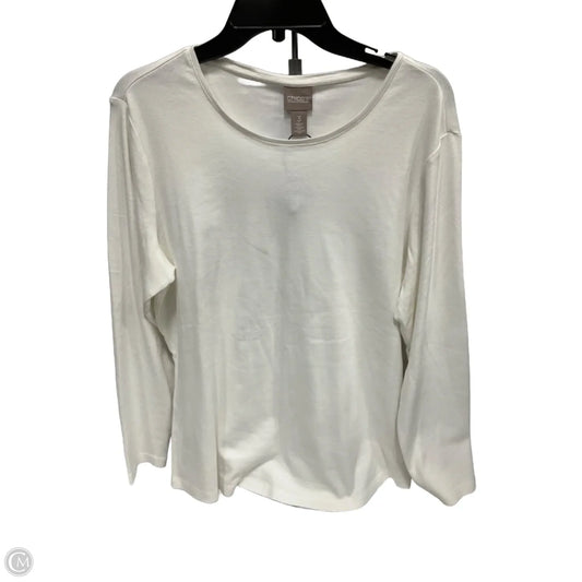 Top Long Sleeve Basic By Chicos In Beige, Size: Xl