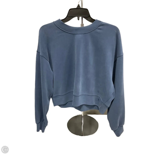 Athletic Top Long Sleeve Collar By Lululemon In Blue, Size: 6