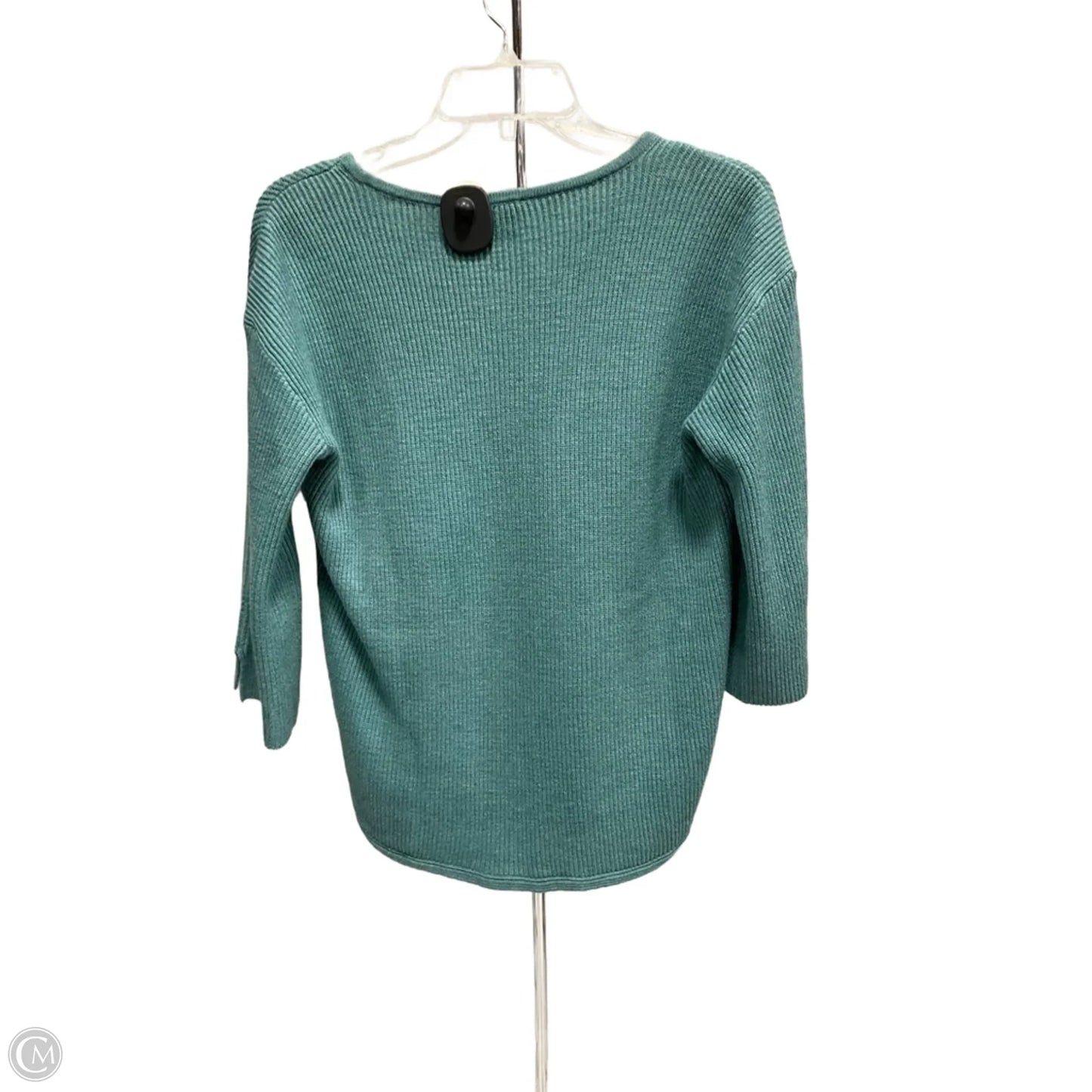 Top 3/4 Sleeve By Chicos In Green, Size: M