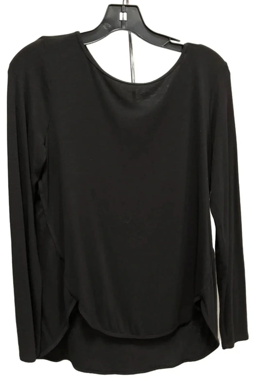 Top Long Sleeve Basic By Loft In Black, Size: S