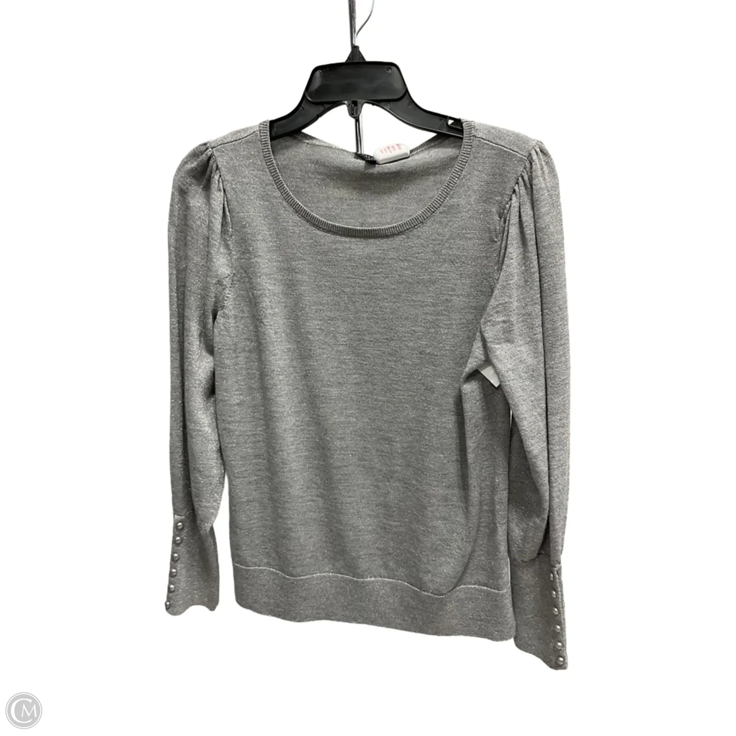 Top Long Sleeve By Talbots In Silver, Size: Mp