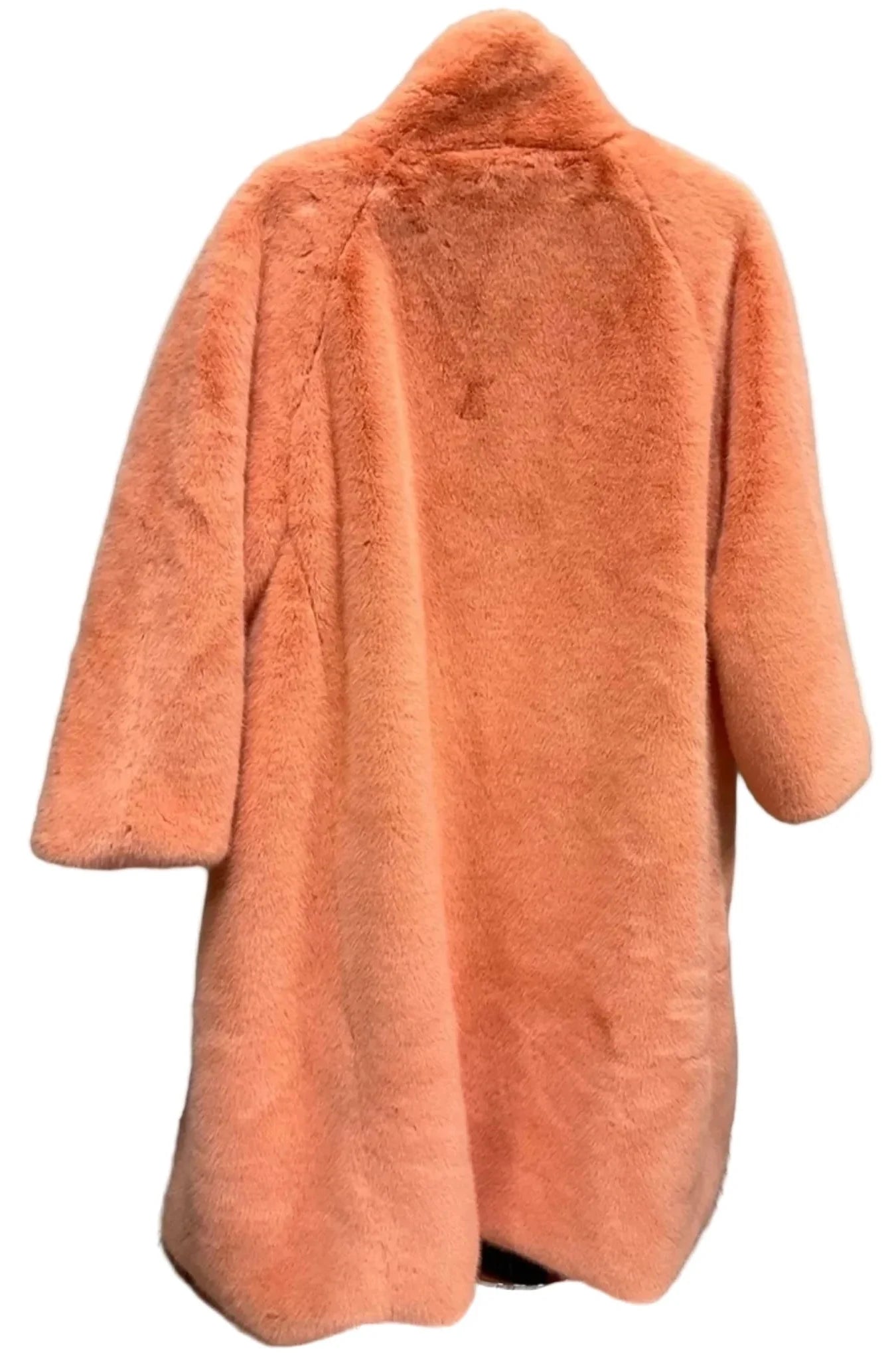 Coat Faux Fur & Sherpa By Clothes Mentor In Orange, Size: S