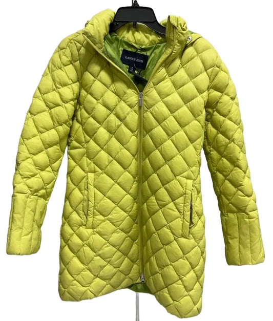 Coat Puffer & Quilted By Lands End In Green, Size: S