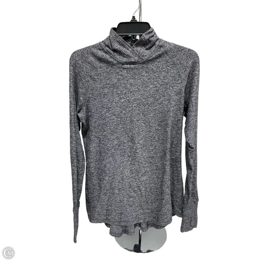 Athletic Top Long Sleeve Collar By Lululemon In Grey, Size: 6