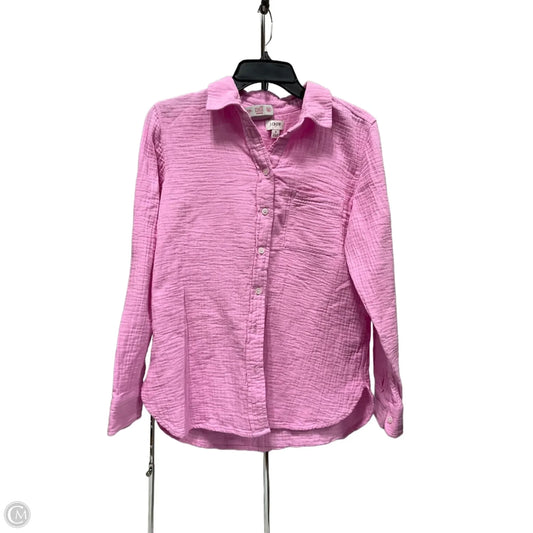 Top Long Sleeve Basic By J. Crew In Pink, Size: S