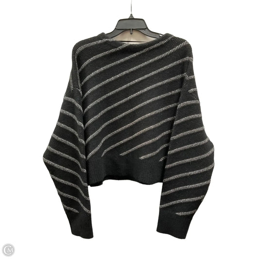 Sweater Cardigan Designer By All Saints In Black & Silver, Size: L