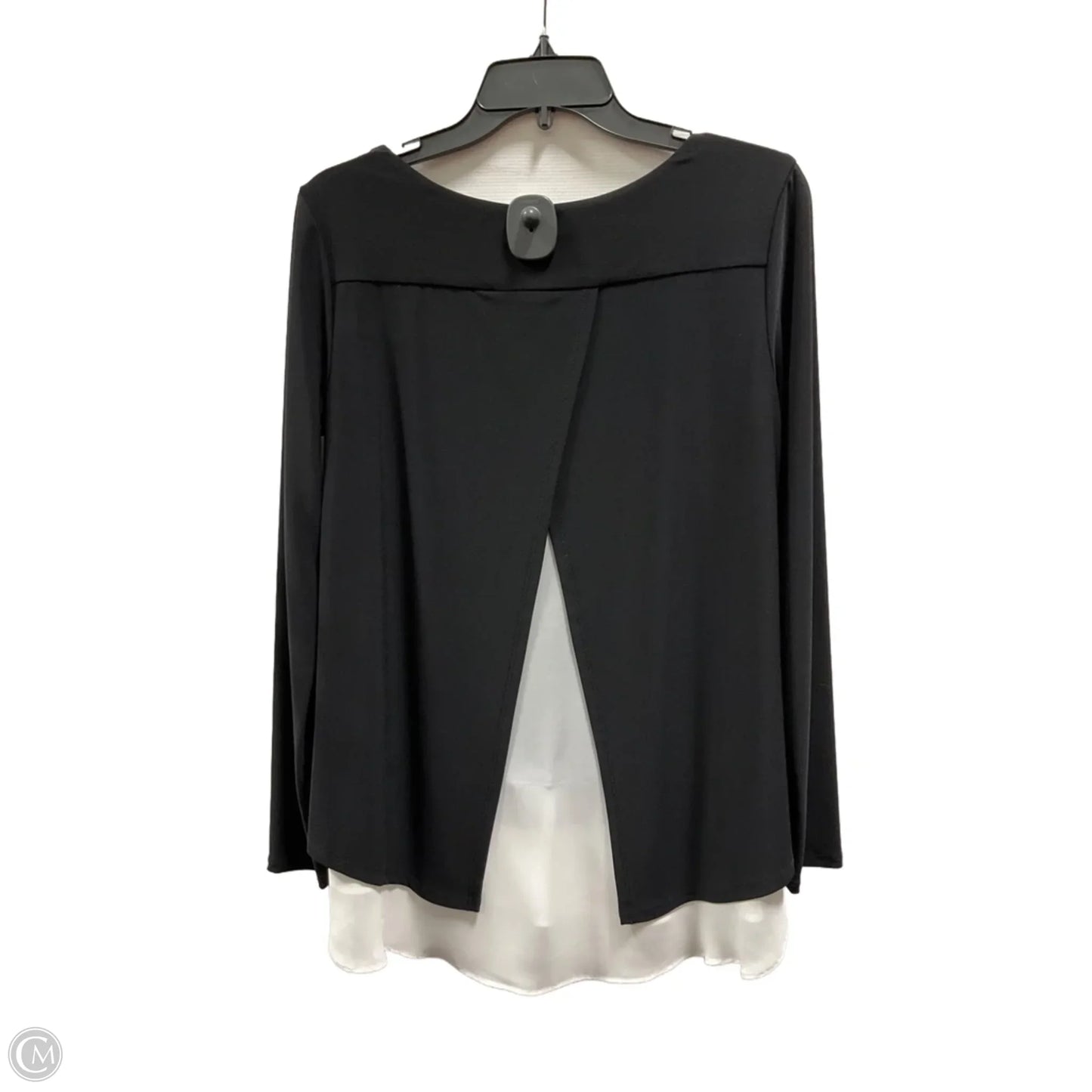 Top Long Sleeve By Joseph Ribkoff In Black & White, Size: M