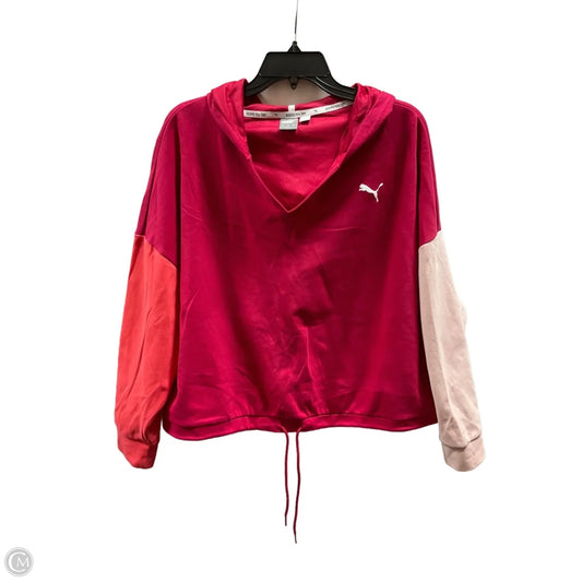 Athletic Sweatshirt Hoodie By Puma In Orange & Pink, Size: 2x