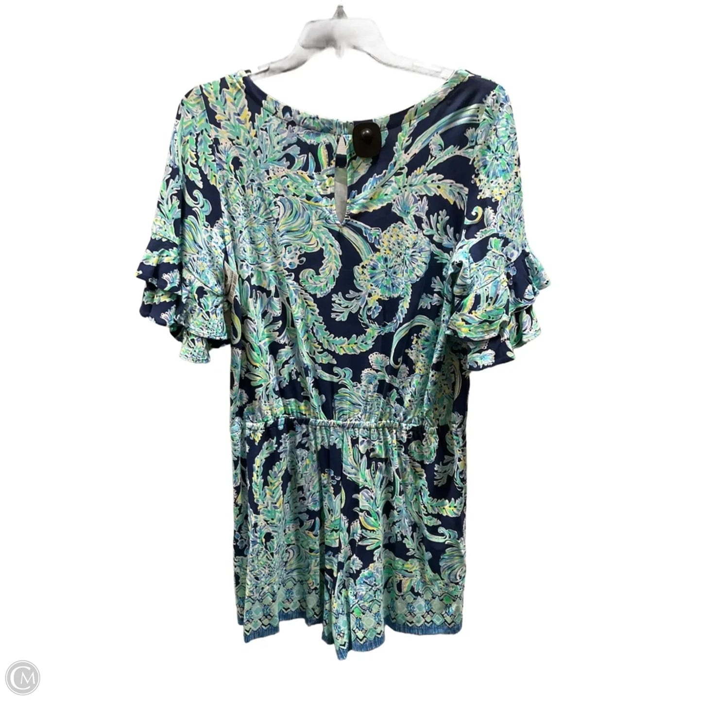 Romper Designer By Lilly Pulitzer In Blue & Green, Size: Xl