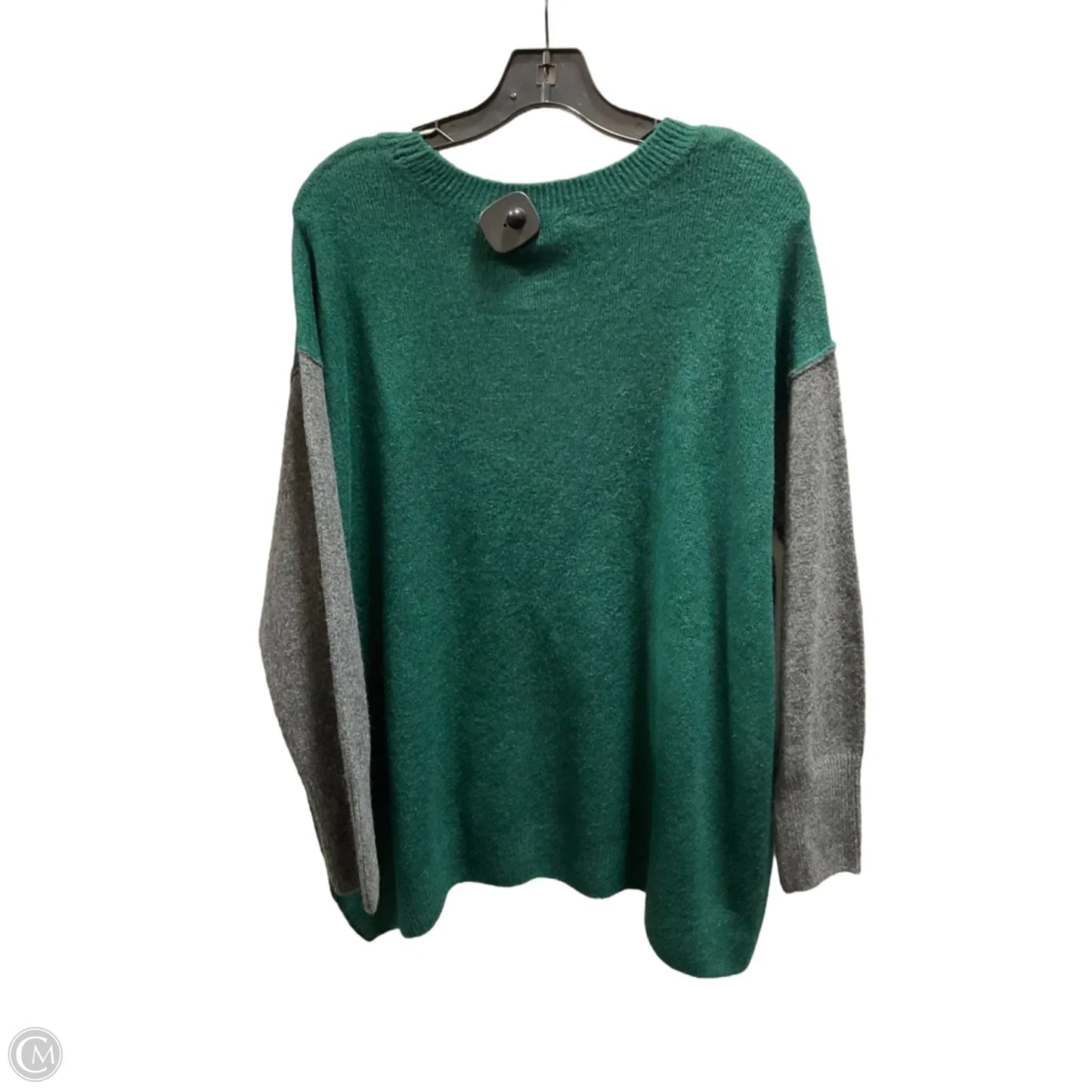 Sweater By Vince Camuto In Green & Grey, Size: 1x