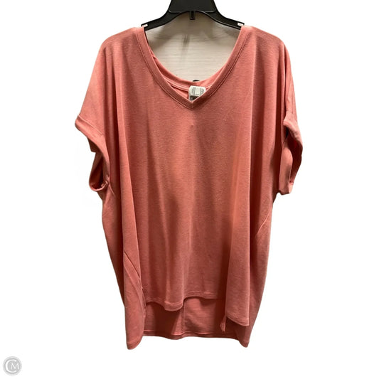 Athletic Top Short Sleeve By Rbx In Orange, Size: 2x