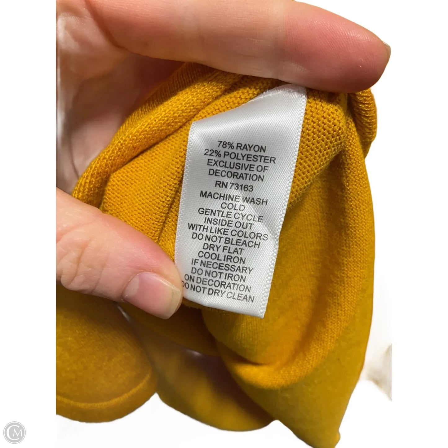 Top Long Sleeve By Cable And Gauge In Yellow, Size: 1x