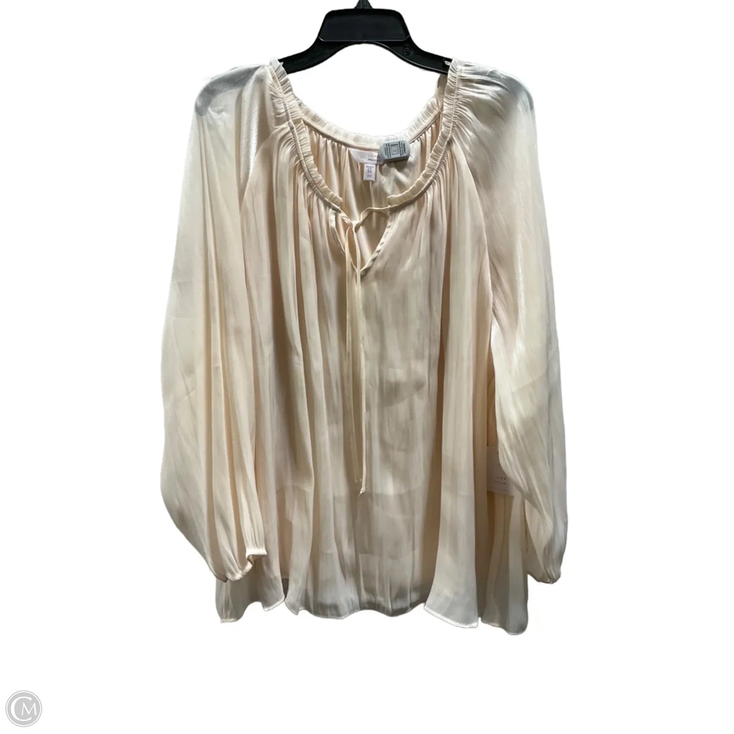 Top Long Sleeve By Lc Lauren Conrad In Gold, Size: 3x