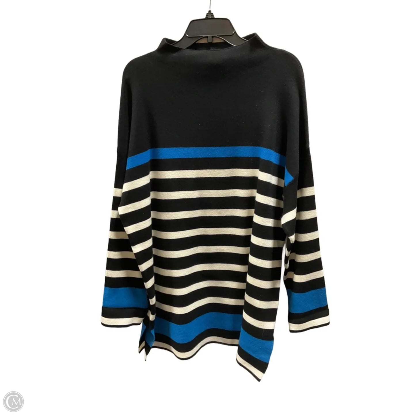 Top Long Sleeve Basic By Jones New York In Striped Pattern, Size: 2x