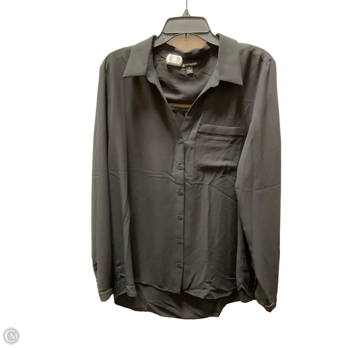 Blouse Long Sleeve By 41 Hawthorn In Black, Size: Xl
