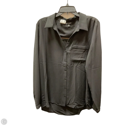 Blouse Long Sleeve By 41 Hawthorn In Black, Size: Xl