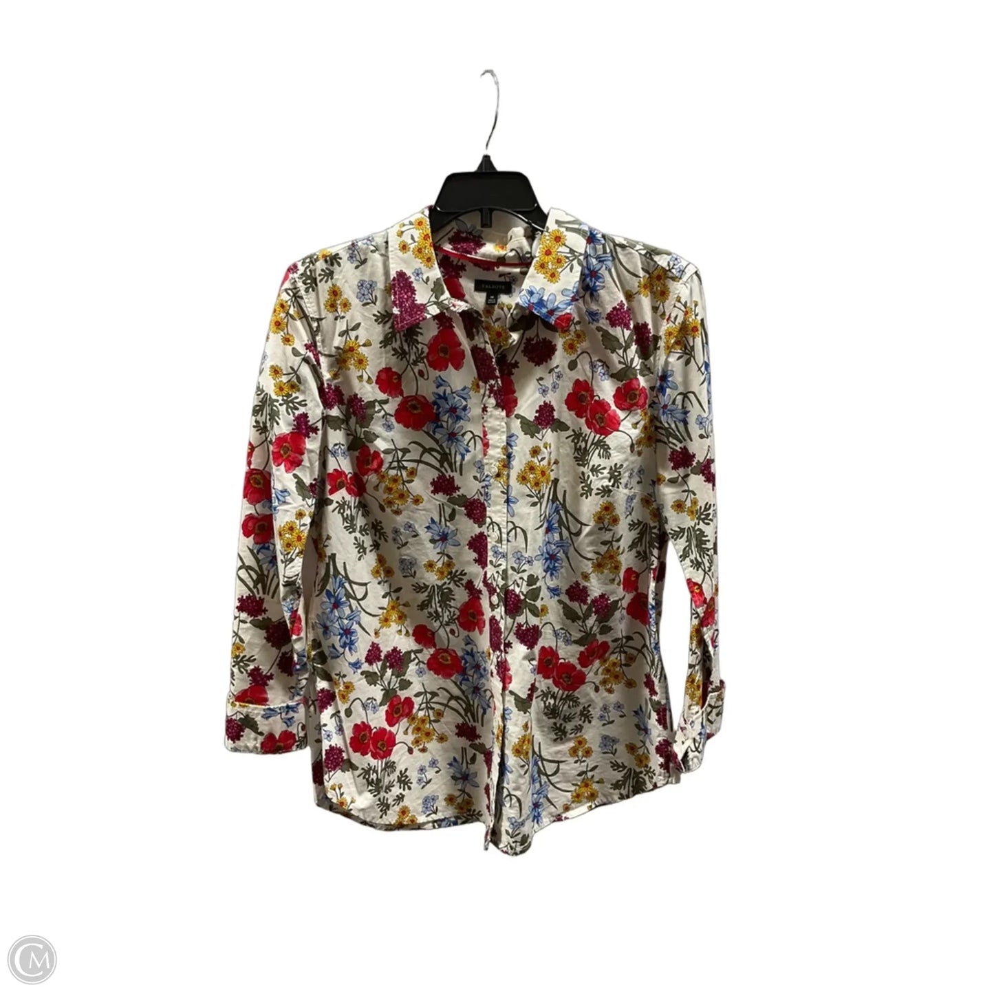 Blouse Long Sleeve By Talbots In Floral Print, Size: M