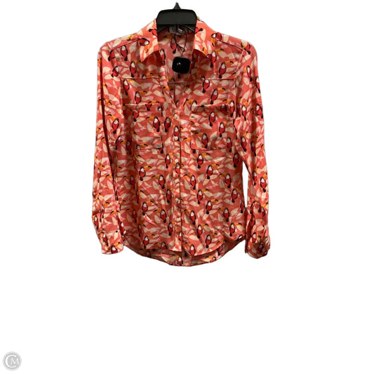 Blouse Long Sleeve By Express In Animal Print, Size: Xs