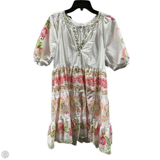Dress Casual Short By Crown And Ivy In Pink & White, Size: S