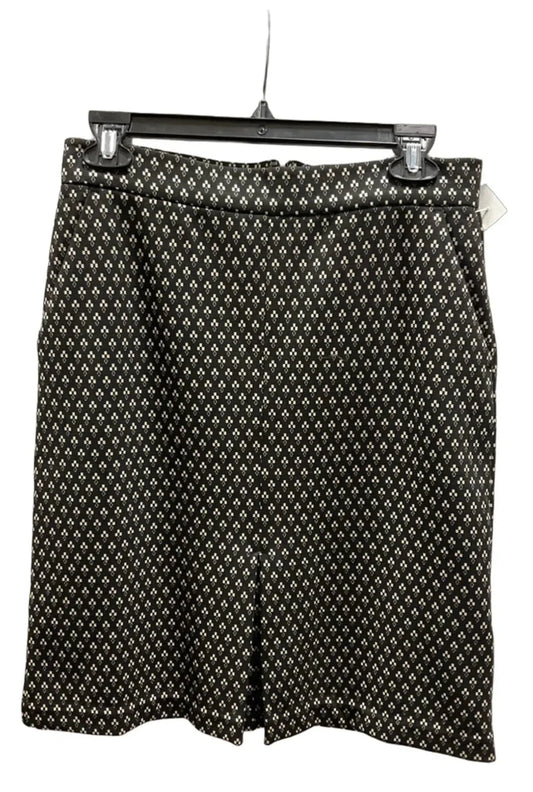 Skirt Midi By Banana Republic In Black & White, Size: 6