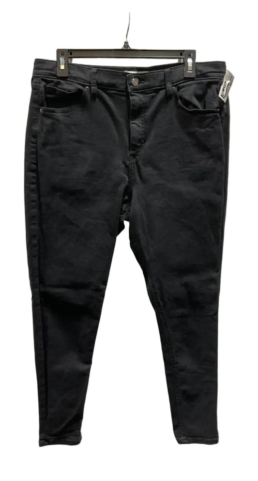 Jeans Straight By Top Shop In Black, Size: L