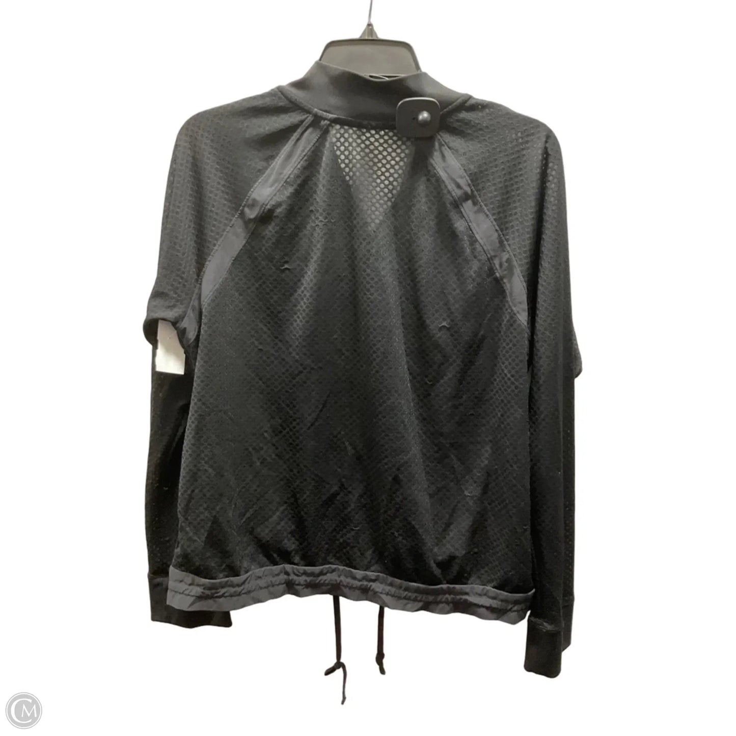 Athletic Top Long Sleeve Collar By Gapfit In Black, Size: L
