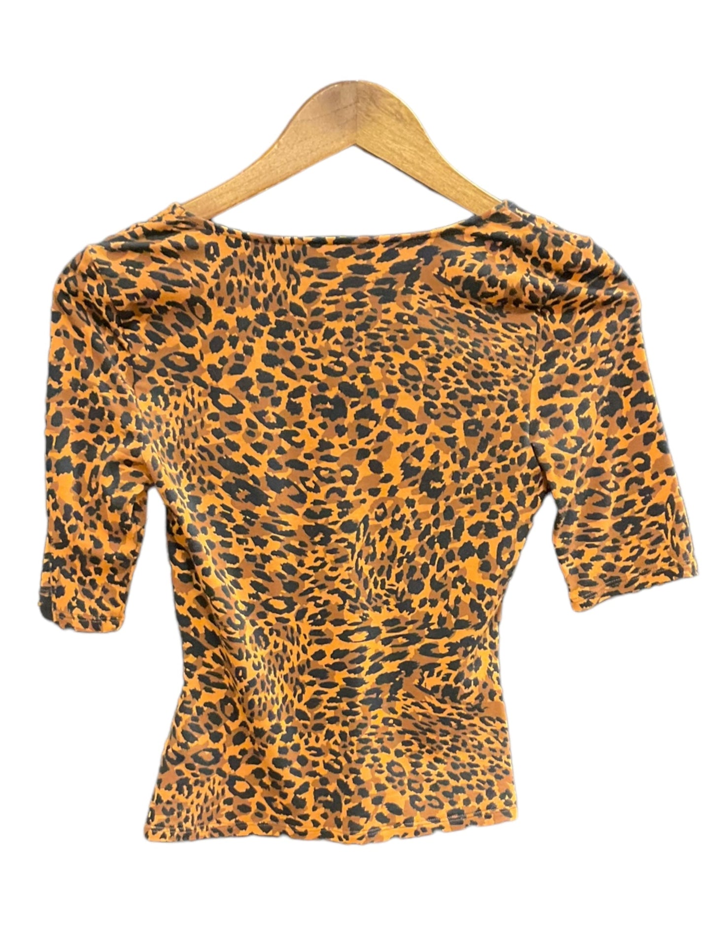 Animal Print Top Short Sleeve Guess, Size Xs