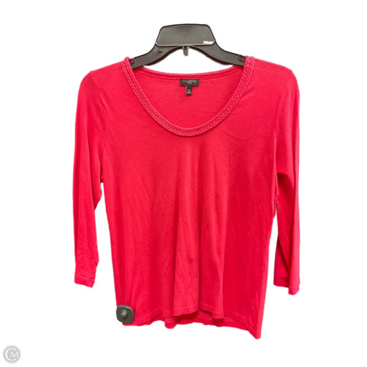 Top 3/4 Sleeve By Talbots O In Pink, Size: M
