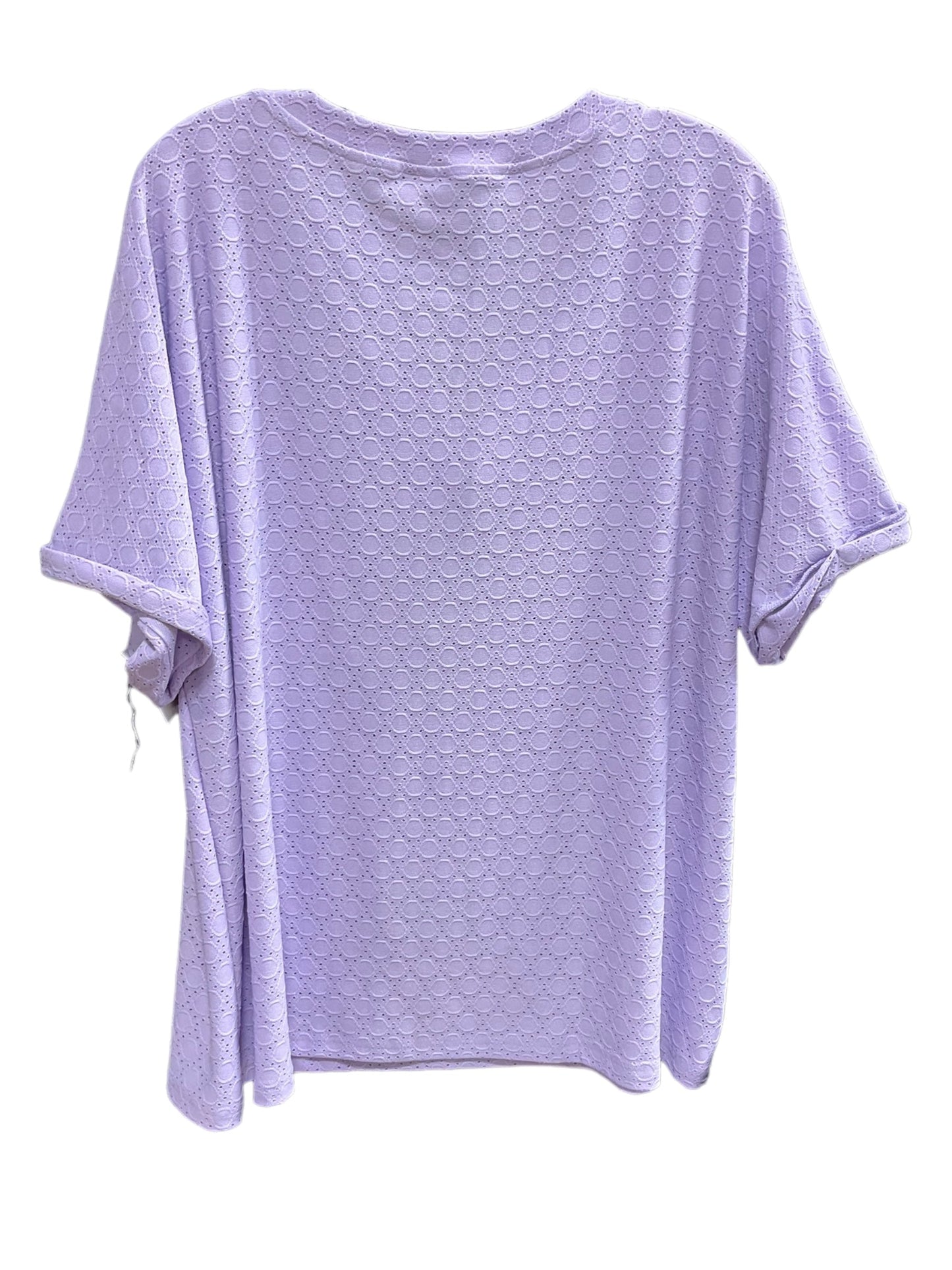 Purple Top Short Sleeve Basic Cmf, Size 2x