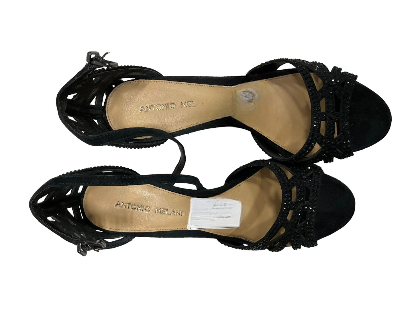 Black Sandals Heels Stiletto Antonio Melani, Size 9.5