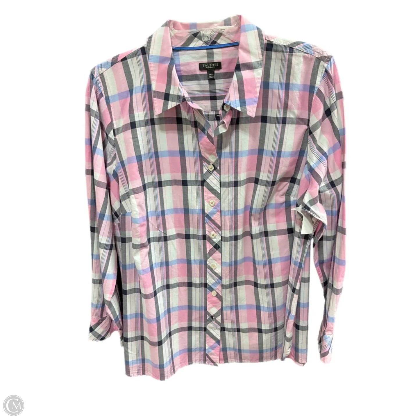 Blouse Long Sleeve By Talbots In Pink, Size: 1x