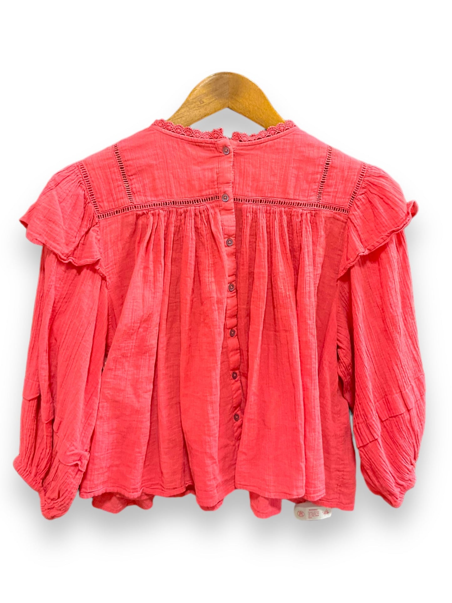 Coral Top 3/4 Sleeve Free People, Size Xs