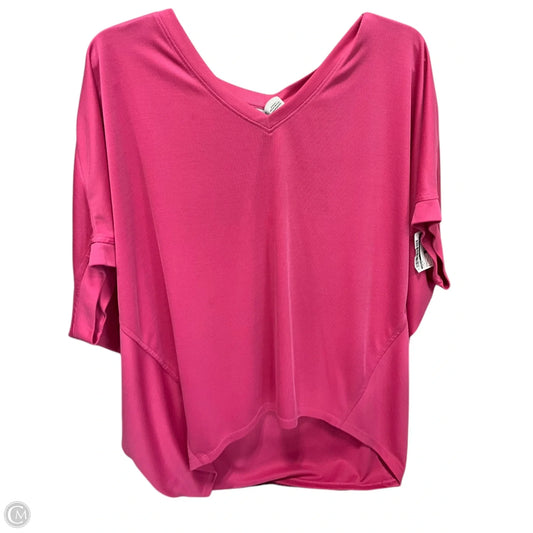 Top Short Sleeve By Chicos In Pink, Size: L