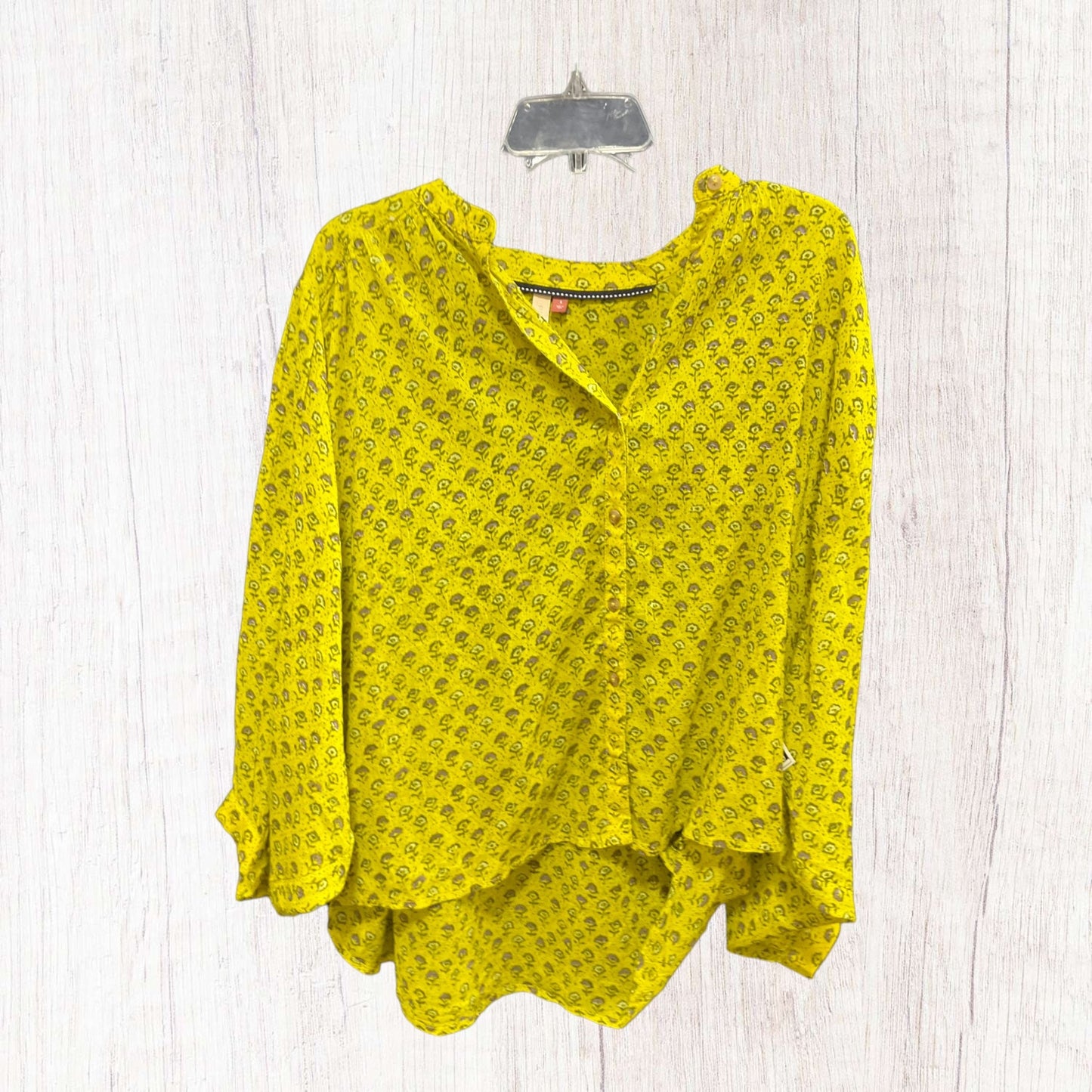 Top Long Sleeve By Pilcro In Chartreuse, Size: S